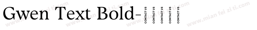 Gwen Text Bold字体转换